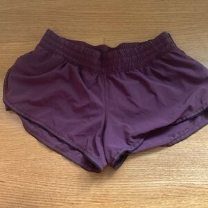 Size 6 lululemon maroon shorts